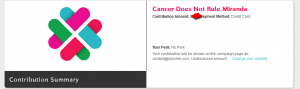 cancer donation