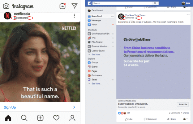 Facebook In-Feed Native advertising