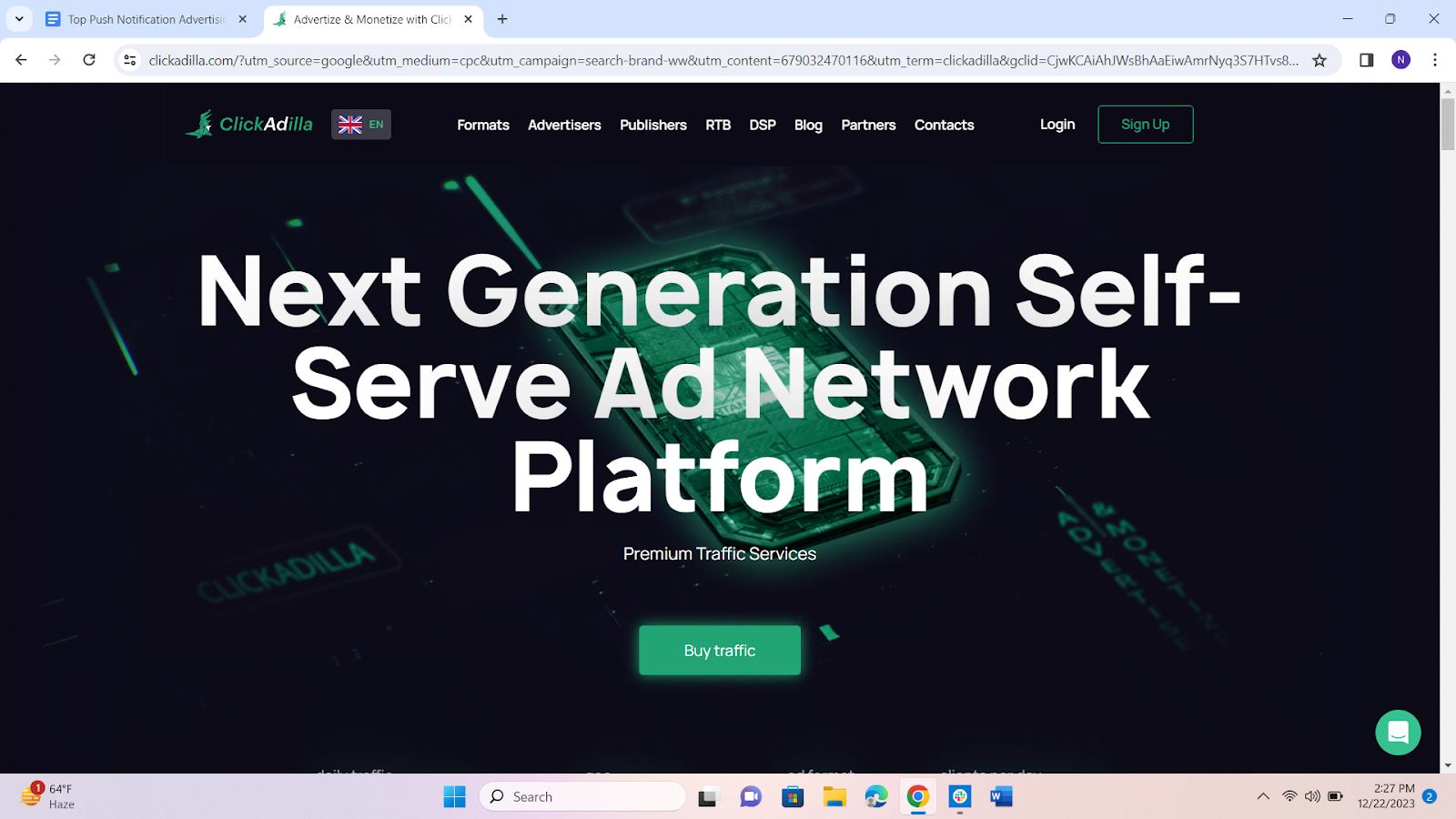 ClickAdilla Push Advertising Platform