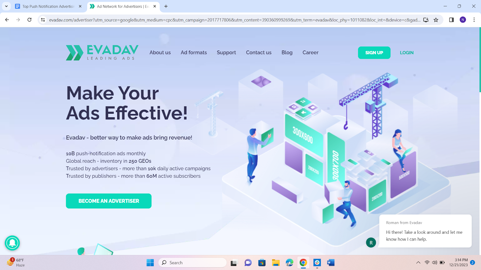 Evadav Ads network