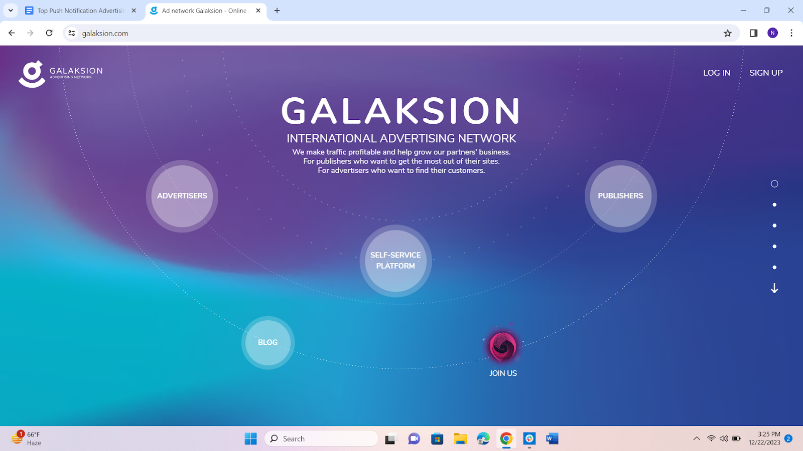 Galaksion Push Advertising Platform